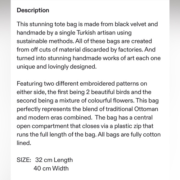 Uzbek Suzani Tote Bag. Boho, Ethnic, Embroidered - Picture 6 of 6